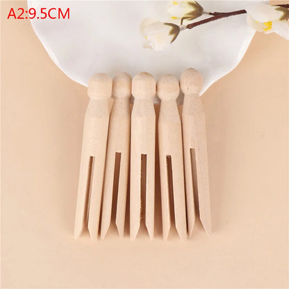 Classic Wooden Dolly Pegs
