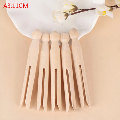 Classic Wooden Dolly Pegs