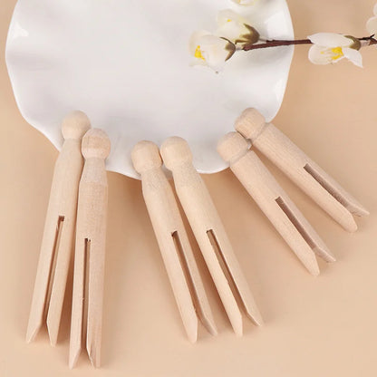 Classic Wooden Dolly Pegs